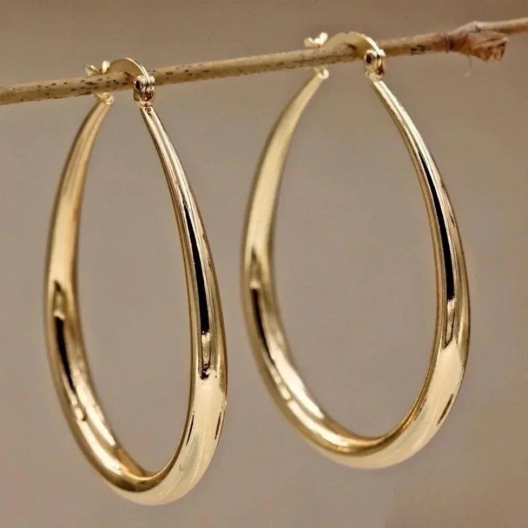 Elegante Gouden Hoepel Oorbellen