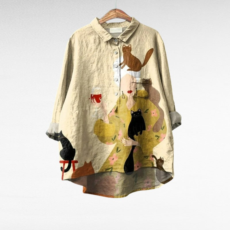 Mireva - Elegante Vintage Blouse
