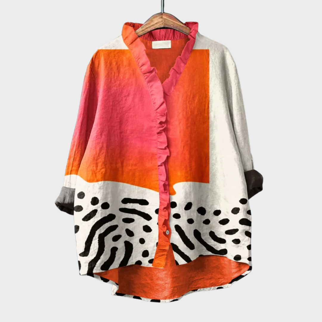 Melinda | Elegante Linne Zomerblouse