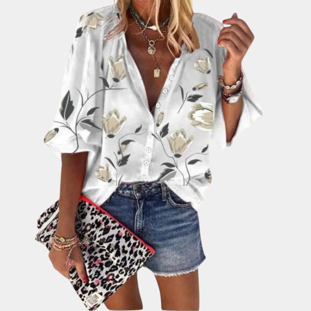 Mila | Dames Zomerblouse met Bloemenprint