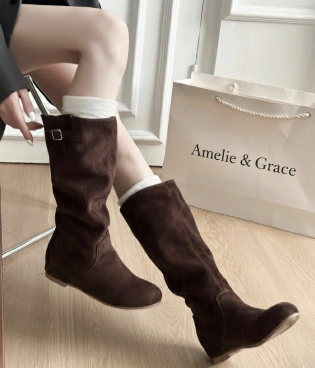 Victoria – Chic Suède Knielaarzen