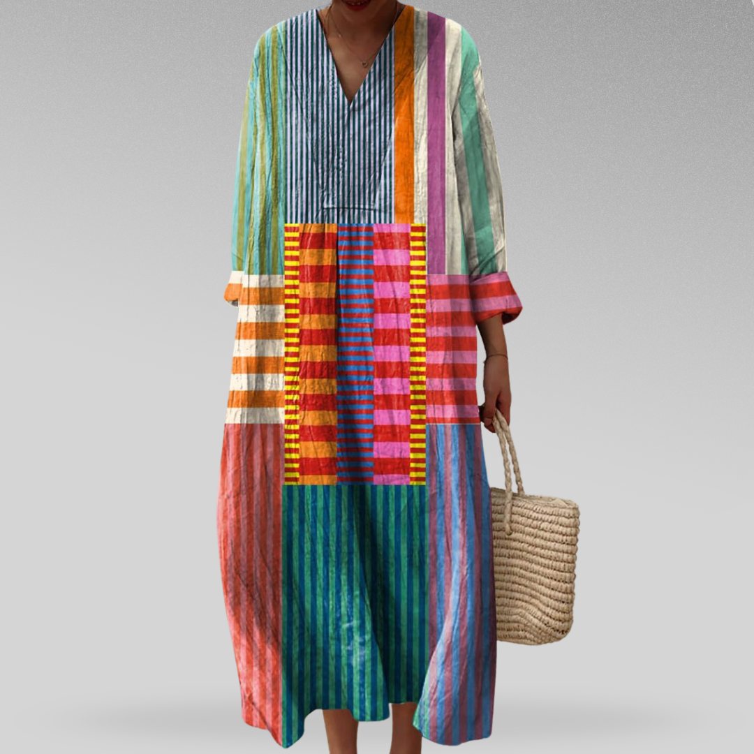 Naomi | Colorblock Breeze Maxi Jurk