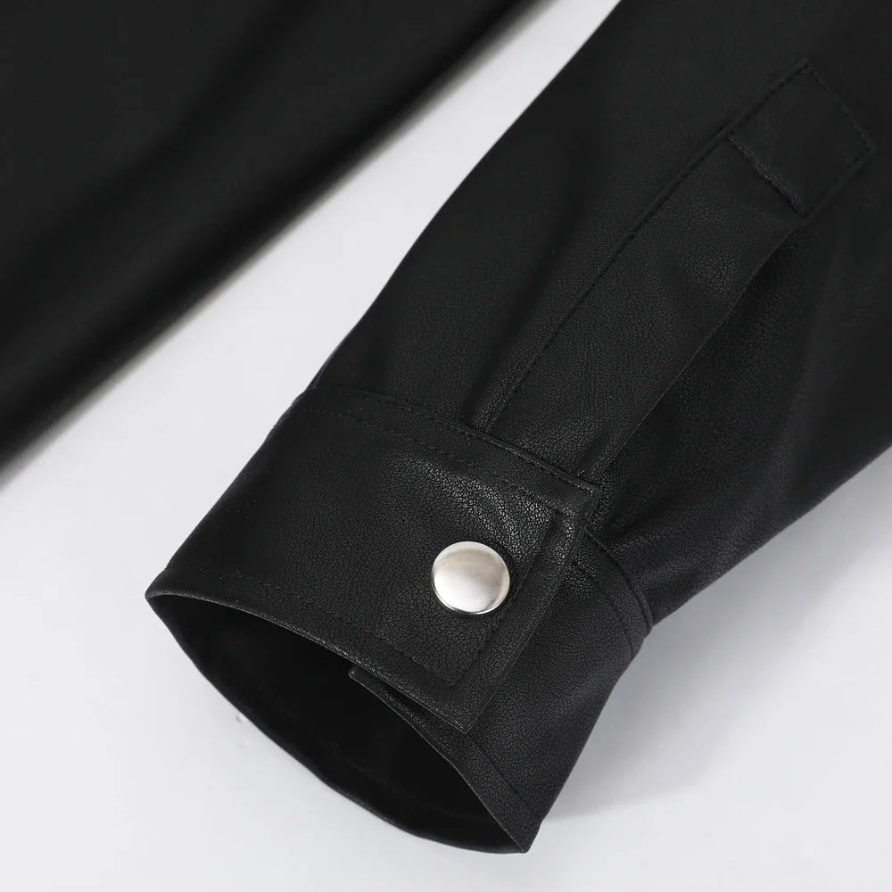 Melora® | Leather Long Sleeve Top