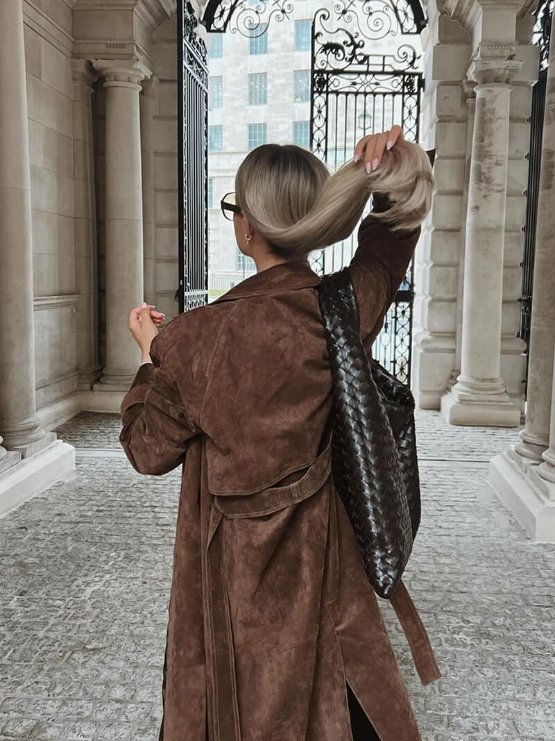 Molly | Leather Trench Coat