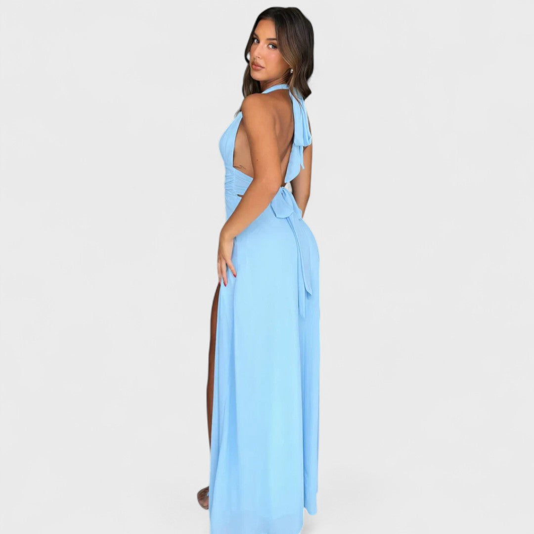 Elenor - Lange Zomerjurk die de Silhouette Versterkt