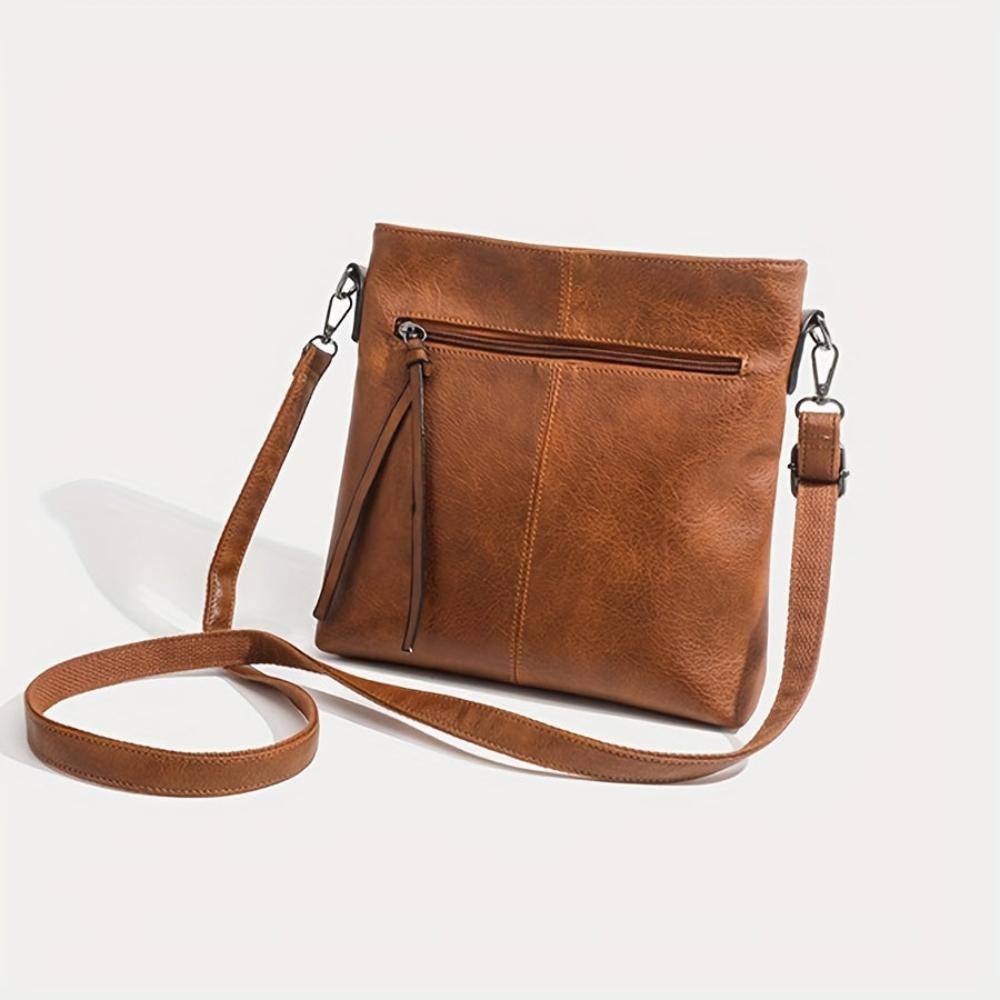 Lina | Vintage schoudertas met schaakbordmotief
