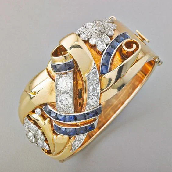 Gouden Vintage Zirconia Ring