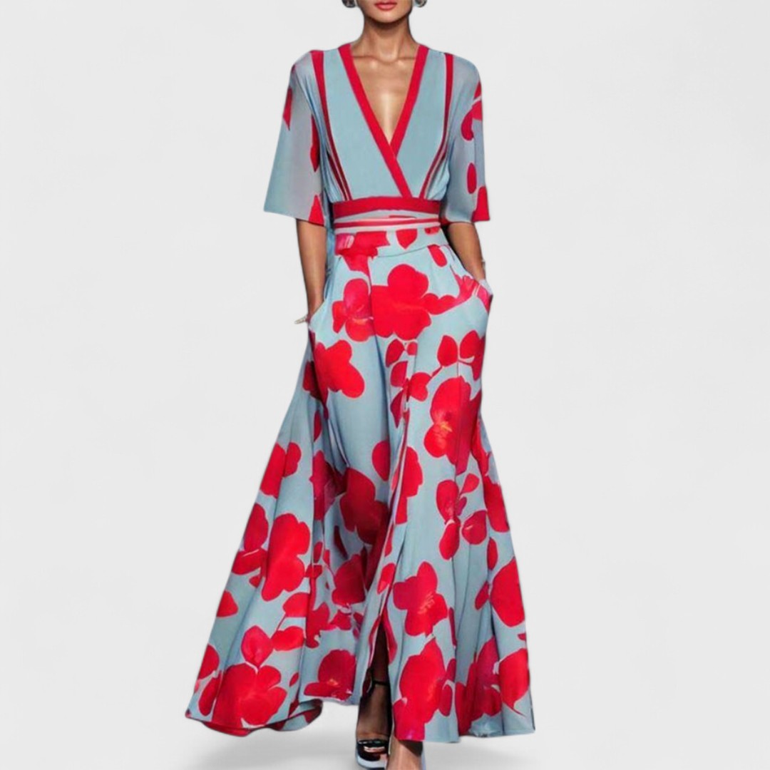 Océane - Elegante Maxi Bloemenjurk
