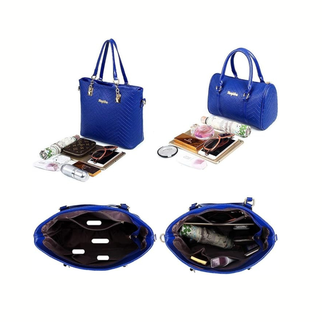 Amanda | Classic 6-Delige PU Leren Tote & Schoudertas Set