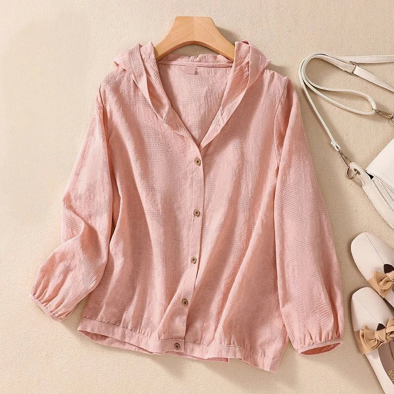 Pier | Casual Linen Hoodie - The Season's Essential