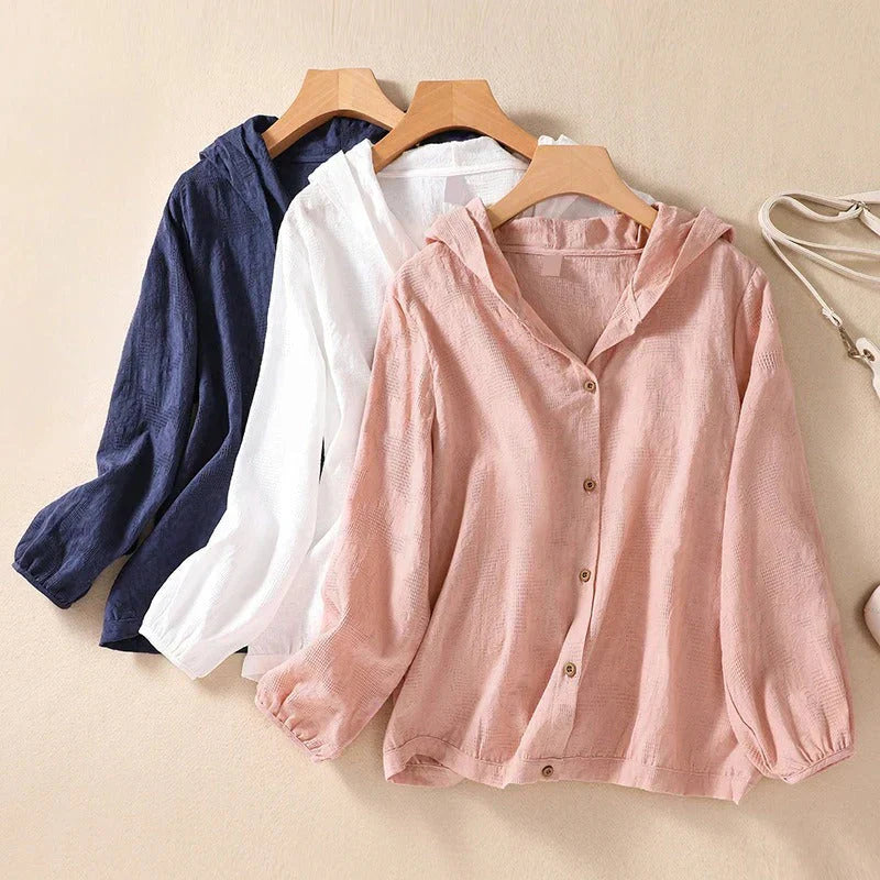 Pier | Casual Linen Hoodie - The Season's Essential