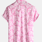 Korte Mouwen Bloemenpatroon Hawaiiblouse