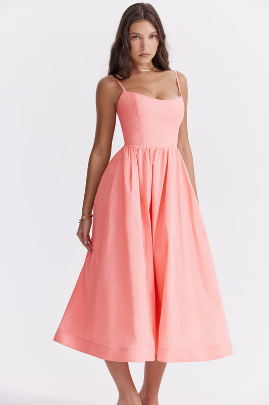ESTELLE | Elegante Korset Zomer Midi Jurk