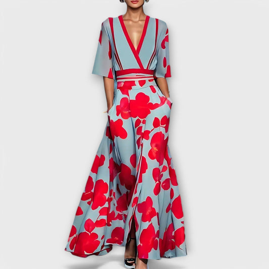 Vittoria™ | Elegante Bloemen A-lijn Jurk