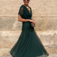 Louise | Elegante Maxi Feestjurk met V-hals