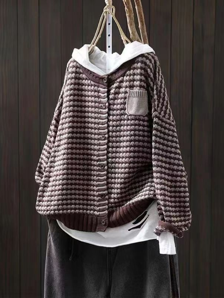 SELIORA | TEXTUUR GEHAKTE CARDIGAN