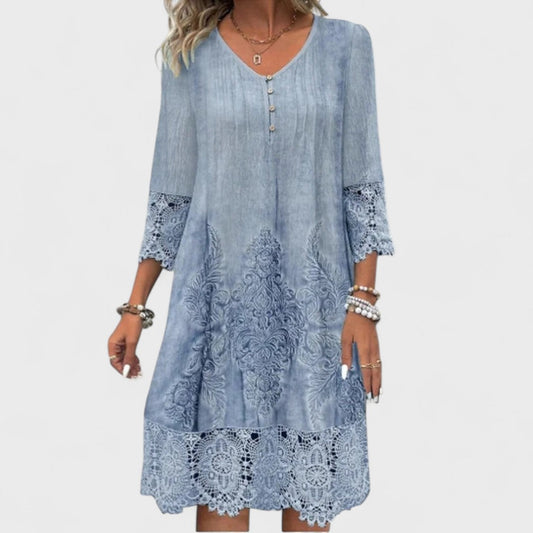 Helle - Stijlvolle Kanten Jurk