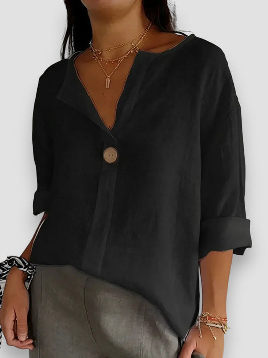 Tessa - V-Neck Casual Blouse
