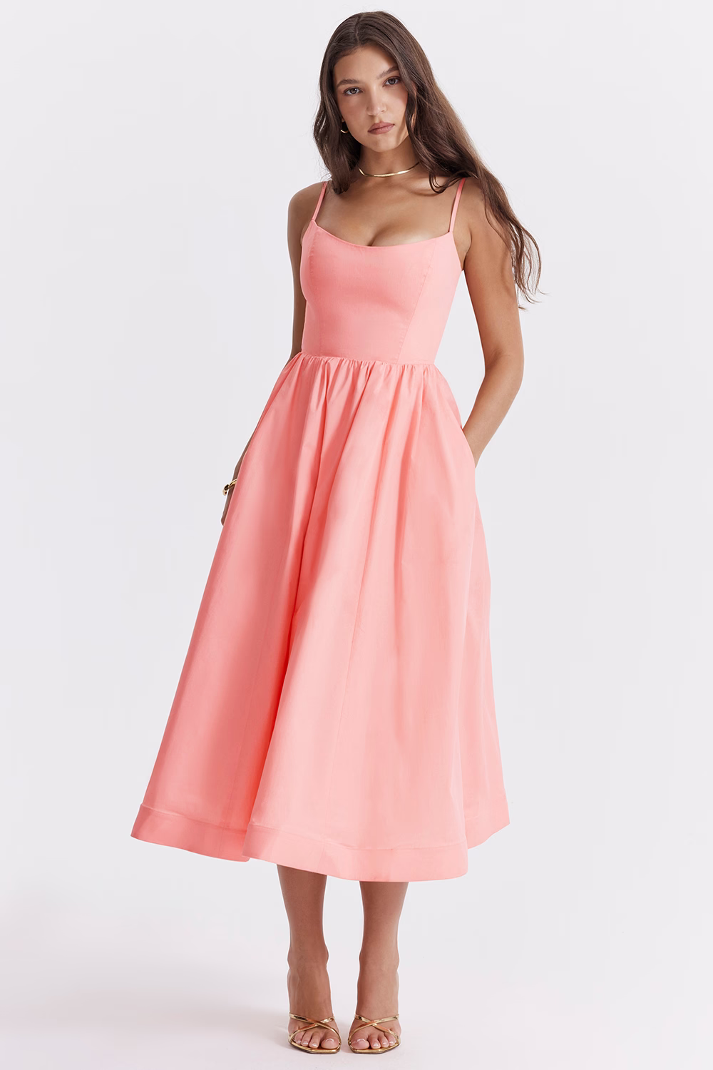 ESTELLE | Elegante Korset Zomer Midi Jurk