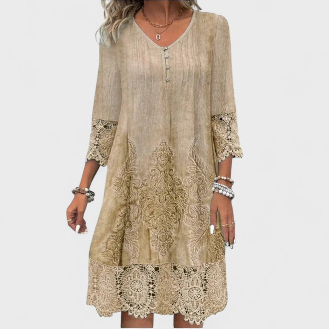 Helle - Stijlvolle Kanten Jurk