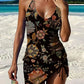 Fiesta – Grafische bloemen tankini met short, effect van een platte buik