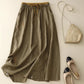 RICA | Lange Linnen en Katoen Rok met Ambachtelijke Details