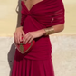 Louise | Elegante Maxi Feestjurk met V-hals