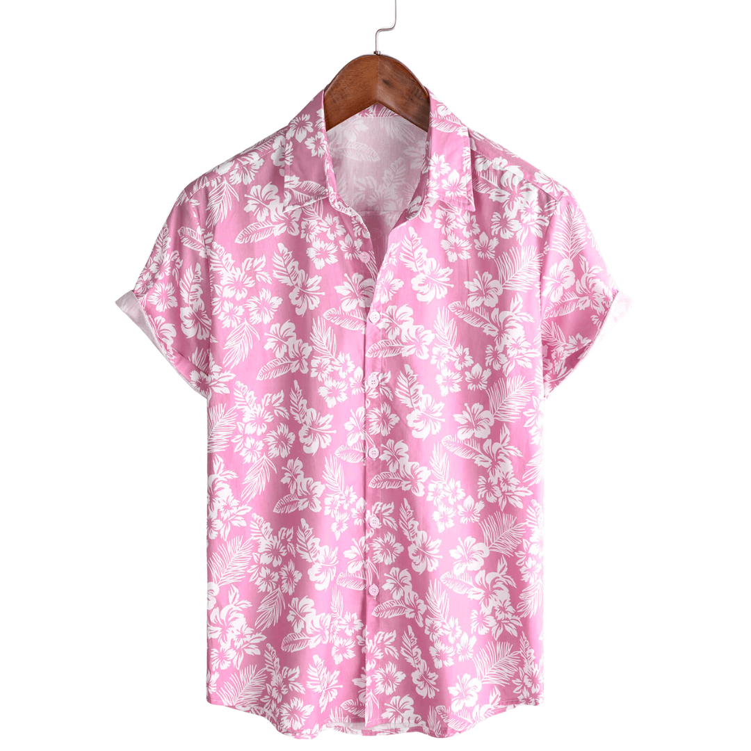 Korte Mouwen Bloemenpatroon Hawaiiblouse