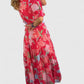 Minelda – Bloemenjurk met V-hals