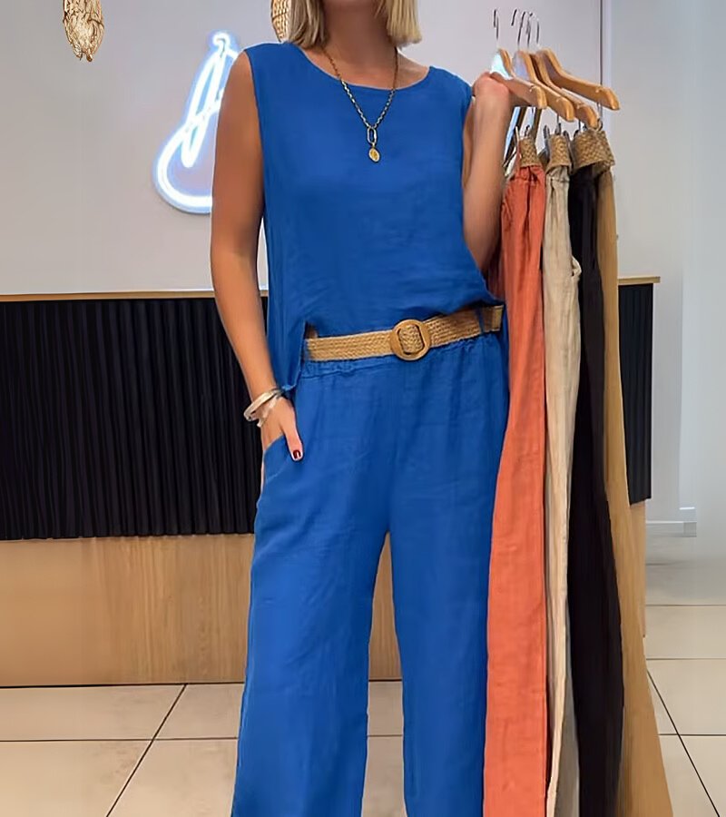 Olga | Stijlvolle en Compleet Verlichte Linnen Outfit