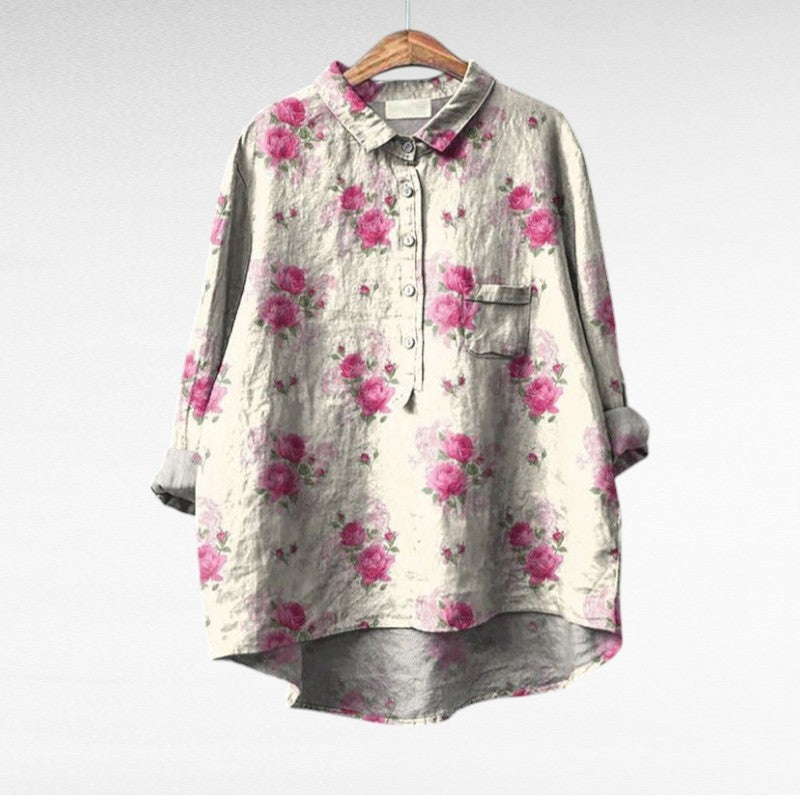 Claire | Elegante Linnen Zomerblouse