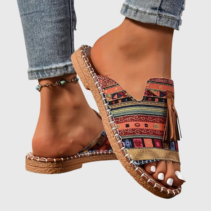 Boheemse Sandalen Met Pompons Pauline