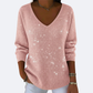 GIULIA - Elegante V-Hals Trui met Glitter