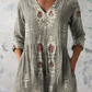 Elise | Lange Blouse met V-Hals