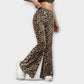 Leopard Print Bootcut Pants