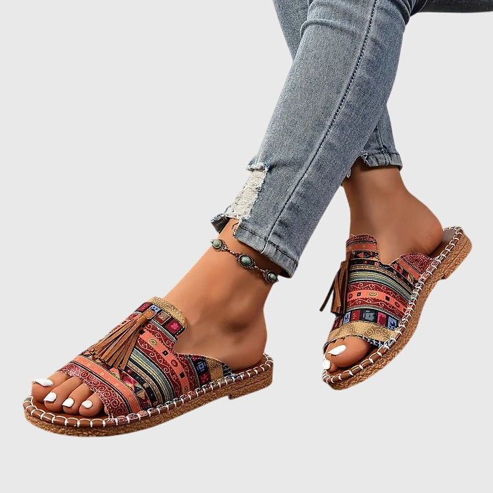 Boheemse Sandalen Met Pompons Pauline