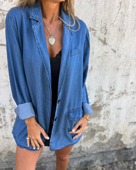 Flurina | Denim Casual Blazer
