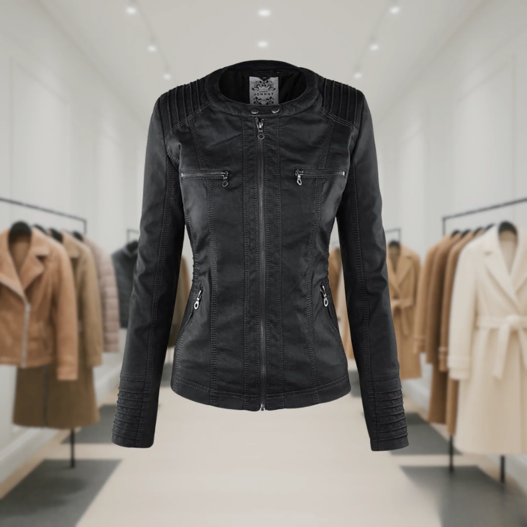 Odessa | Waterdichte Leren Jas met Hoodie