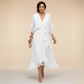 MARTA™ | CHIFFON JURK MET V-HALS