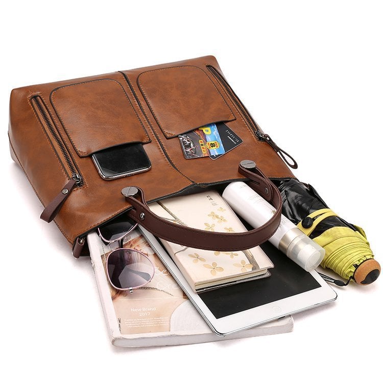 Winslet - Iconische Retro PU Leren Schoudertas