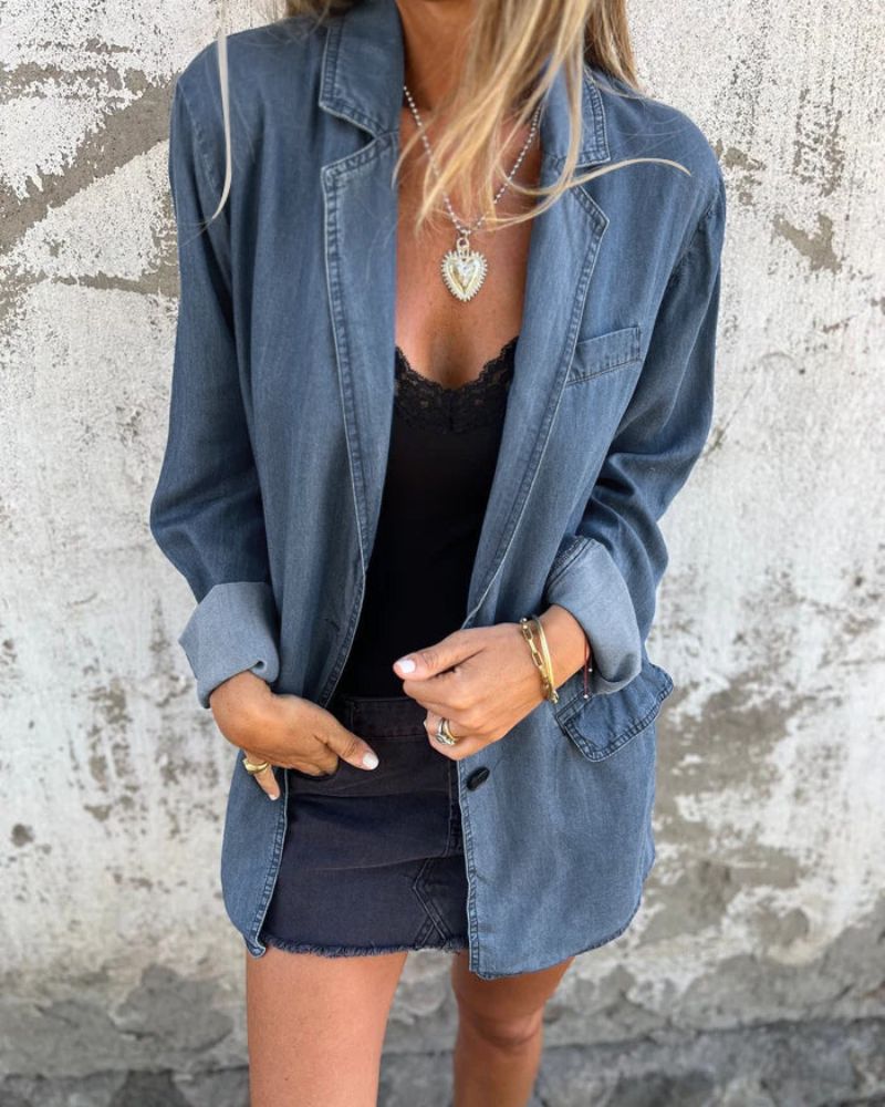 Flurina | Denim Casual Blazer