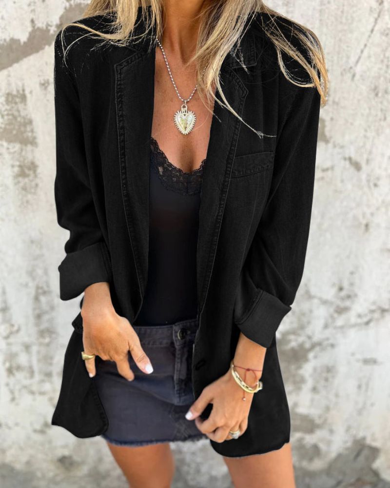 Flurina | Denim Casual Blazer