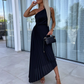 ELLA | One-Shoulder-Plissé-Midikleed