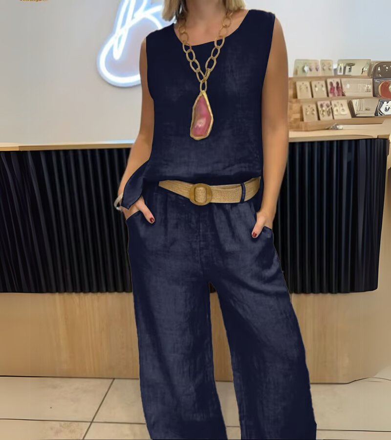 Olga | Stijlvolle en Compleet Verlichte Linnen Outfit