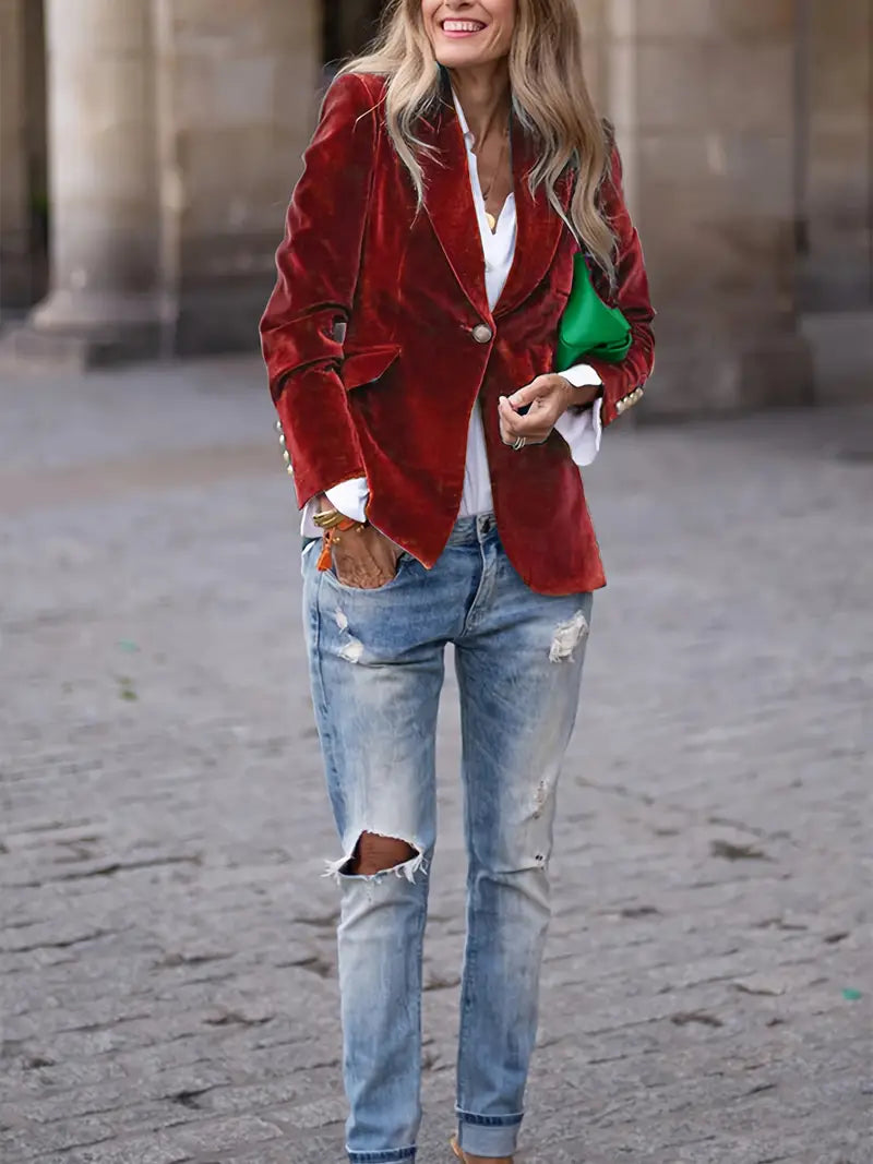 Isla | Chic Velvet Blazer