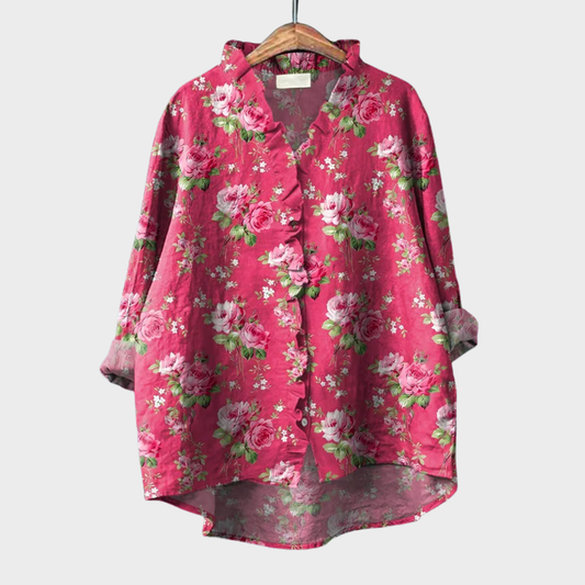 Tara | Elegante Linnen Zomerblouse