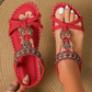 Marcella | Geweven Comfortsandalen in Donkergroen