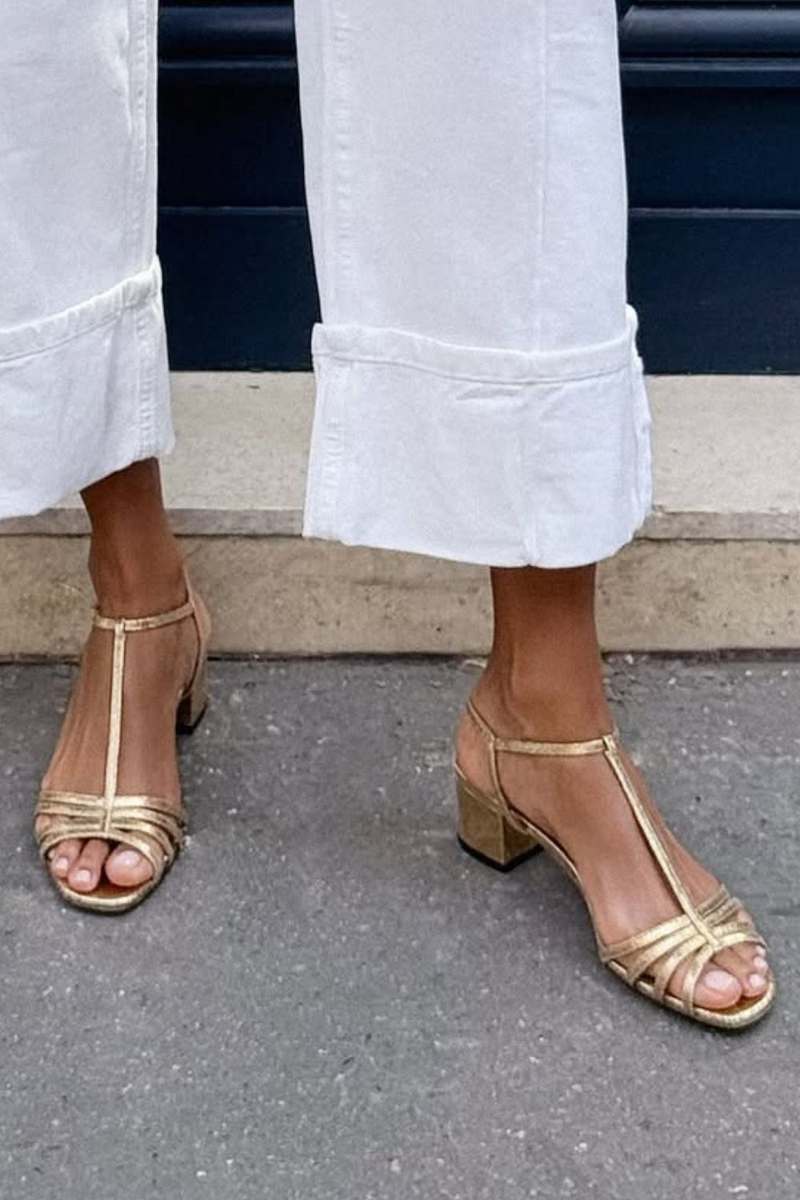 Allegra | Gouden Sandalen Dagelijkse Elegantie
