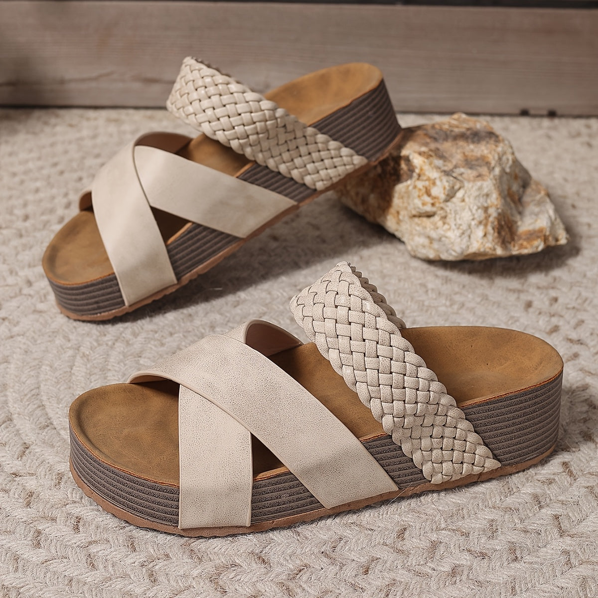 Elegante Gevlochten Sandalen Valérie