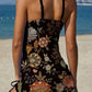 Fiesta – Grafische bloemen tankini met short, effect van een platte buik